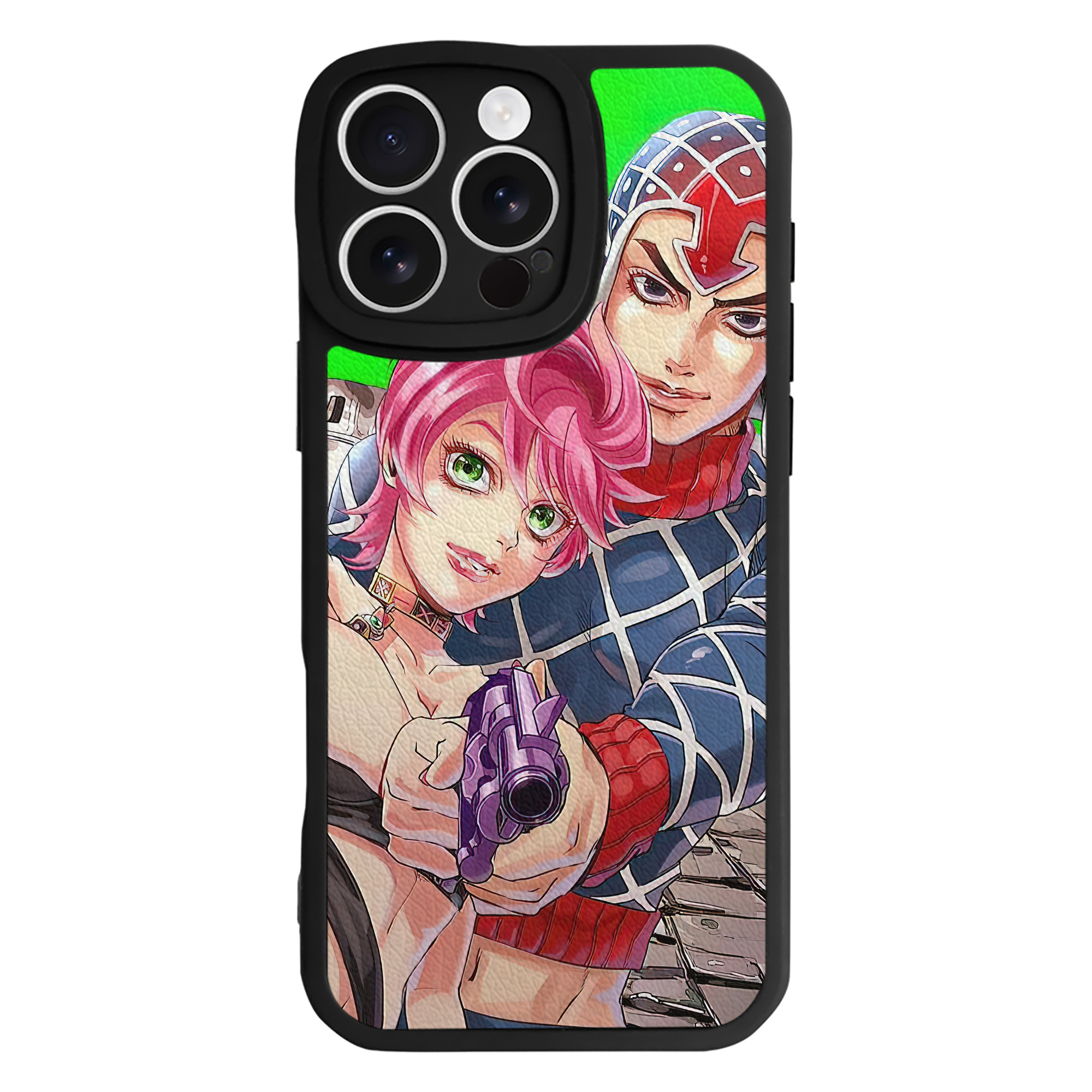 （画像用） ジョジョの奇妙な冒険 JoJo's Bizarre Adventure 【iPhone 16シリーズ対応】シリコンスマホケース（レザー調） 材質：シリコン